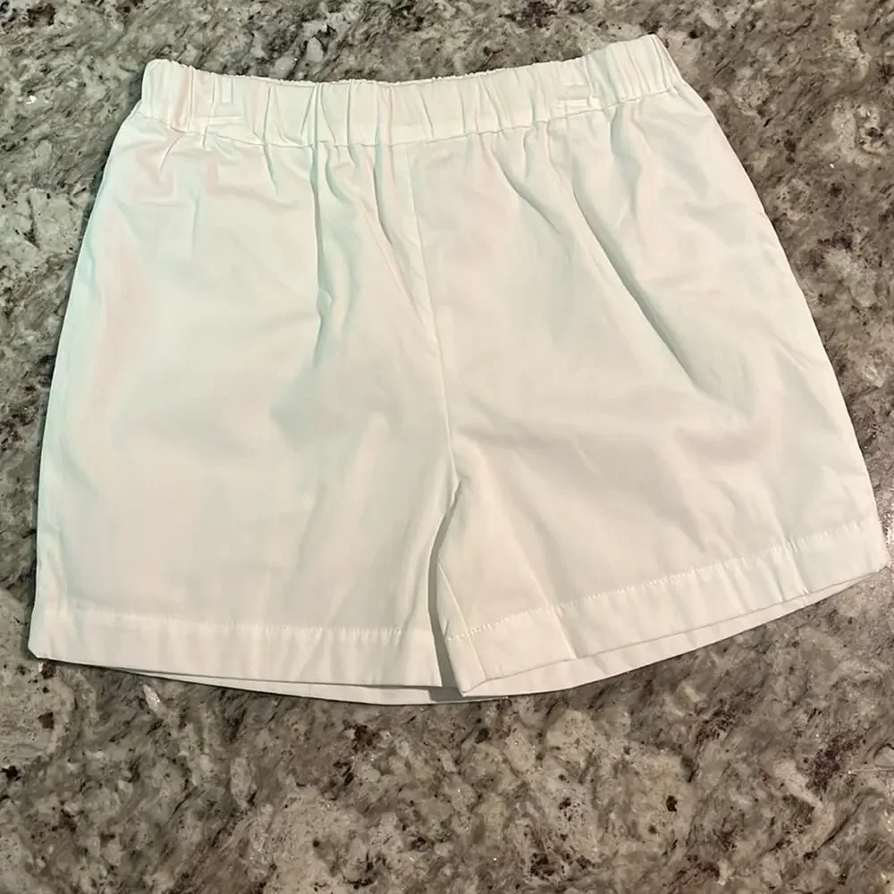 Edgehill Collection x The Broke Brooke Beau Pique Knit Polo White Short Set 4T